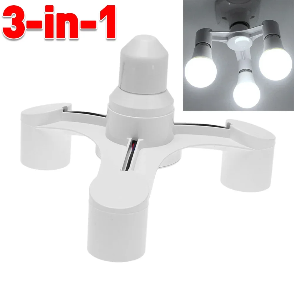 E27 to E27 LED Bulb Lamp Holder 2 in 1/3 in 1/4 in 1/5 in 1 E27 Base Socket Splitter LED Lamp Socket