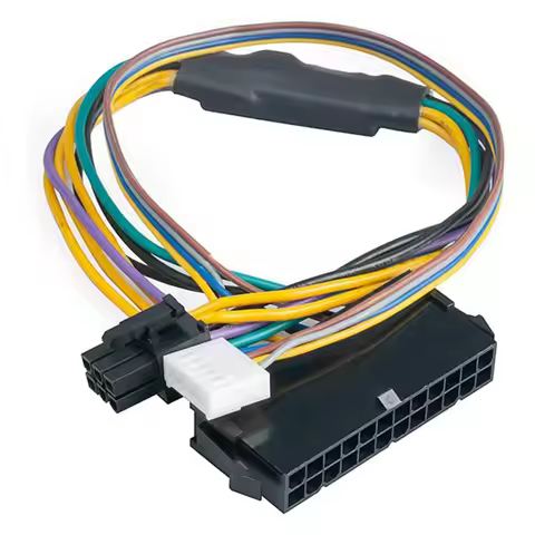 2X ATX Main 24Pin Female To 6Pin Male 6Pin PCI-E PSU Power Adapter Supply Cable Connector For HP Eli