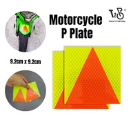 T2P P Plate Motorcycle Probation Motorbike Class 2B Reflective Surface Adhesive Stickers