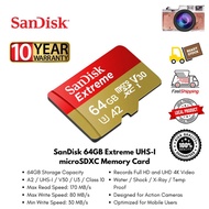 SanDisk 64GB Extreme UHS-I microSDXC Memory Card ( 10 Years Warranty )