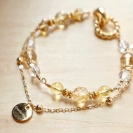 【免費刻字】【復古扣|金運|黃水晶】增加財運|增加自信|提升活力