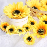 1PCS 4/6/10CM Sunflower Artificial Flowers Silk Fake Flowers Head For Home Decor Wedding Decoration 