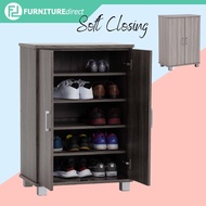 EVERETT 4 feet storage cabinet with adjustable shelves/ shoe cabinet/ almari ikea/ kasut kabinet/ almari kasut bertutup