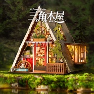 Rolife rolife Triangle Cabin Handmade diy Cabin Art House House Villa Miniature Model New Year Gift