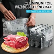 10Pcs/Bag Food Bag, Leakproof Reusable Freezer Stand Up Bag, Freezer Safe Aluminum Foil Fresh-keepin