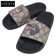 Gucci 508811 GG Supreme 憤怒貓咪拖鞋，34碼 [二手]