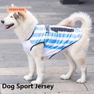 PEONYTWO Dog Vest, Breathable 4XL/5XL/6XL Dog Sport Jersey, Autumn Stripe Medium Large Basketball Clothing Apparel