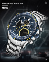 นาฬิกาข้อมือ NAVIFORCE รุ่ม NF9182 2 ระบบมัลติฟังก์ชั่น สินค้าลิขสิทธิ์แท้ 100%  รับประกันศูนย์ไทย 1 ปี