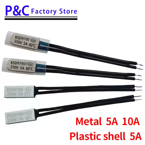 1PCS KSD9700 0C-250C 5A 10A 250V Metal Plastic Normal Close Normally Open Closed Thermostat Thermal 