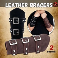 Punk Hip Hop 1Pc Cosplay Leather Armor Arm Viking Bangles Pirate Knight Gauntlet Wristband Bracer