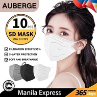 5D KN95 50pcs 5-ply Anti-virus Face Mask Butterfly Edge Design Dust-proof ProtectiveBlack White Gray