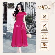Soft Shiny Silk Dress MDU4157 With Outstanding Lotus Pink Color From MDU K32-D2-1