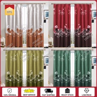 Langsir Pintu Tingkap 2IN1 Cangkuk/ Dawai Semi Blackout Hook/ Rod Type Curtain Door Curtain Tirai Ti