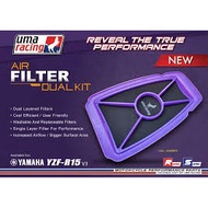 💯 % ORI UMA RACING AIR FILTER R15V3 Y15 LC135 Rs150 R25 RACING AIR FILTER UMA RACING K&N racing