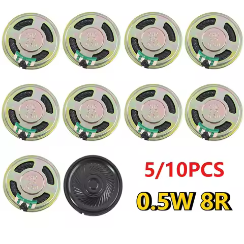 5/10PCS 0.5W 8ohm Speaker Ultra-thin Horn Speaker 0.5W 8R Diameter 40mm 4CM Loudspeaker for Audio Di