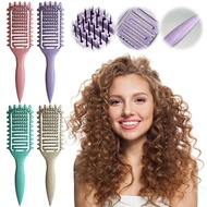 3 in 1 Curl Define Styling Brush Hollow Out Detangling Hair Brush Tangled Hair Comb Shaping Defining