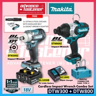 MAKITA DEVON Cordless Impact Wrench Combo Set ( DTW800 + DTW300 / 5760-Li-20 + 5759-Li-20 )