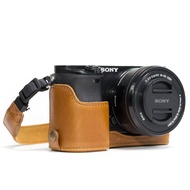 MegaGear MG962 Sony Alpha A6300, A6000 Ever Ready Leather Camera Half Case and Strap, with Battery A