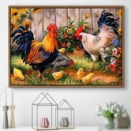 DIY Diamond Embroidery, Round Full Diamond beads Rooster, hen animal decoration painting rhinestone Diamond painting diamond painting