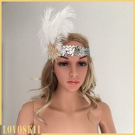 Feather Headpiece Headband Sequin Fascinator Lady Fancy Dress
