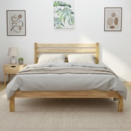 LOFT LIVING ANJU Queen Size Wooden Bed Frame-Natural