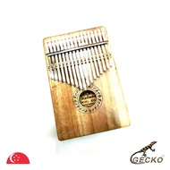 GECKO 17 Keys Full Solid Camphor Wood Handmade Kalimba Thumb Harp - K17CA