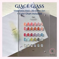 DVOK Glacé Glass Magnetic Nail – 30 Color Set + Color Chart Included