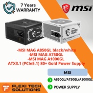 Flexi tech MSI MAG A850GL /  A750GL /  A1000GL ATX3.1 (PCIe5.1) 80+ Gold Power Supply BLACK / WHITE