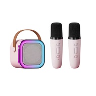 พร้อมส่ง แบบพกพา K12 ลำโพงบลูทูธไมโครโฟนคู่รองรับ USB/TF/AUX ลำโพงบลูทูธแบบพกพา ไมโครโฟนคู่ ไมค์ลอย 