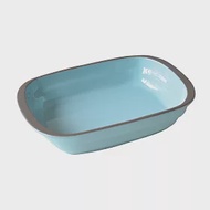 【KAKUNI】質感素色陶瓷焗烤盤370ml ‧ 藍