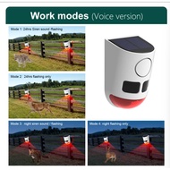 High-Quality Solar Audible and Visual Alarm Ringing and Flashing Security Alarm Solar Warning Light 