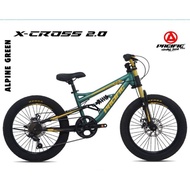 Sepeda MTB 20 Pacific X Cross 2.0 Fullsus 7 Speed Shimano Murah