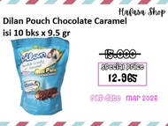 Dilan Pouch Chocolate Caramel isi 10 bks x 9.5 gr  Biskuit Coklat