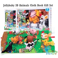 Jollybaby Baby 3D Soft Cloth Book Soft Fabric Animal Play Gift Set Playmat