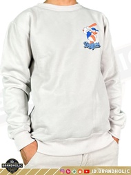 Sweatshirt MLB Dodgers Donald Duck White - Sweater Pria/Wanita Casual Original Nyaman dan Stylish