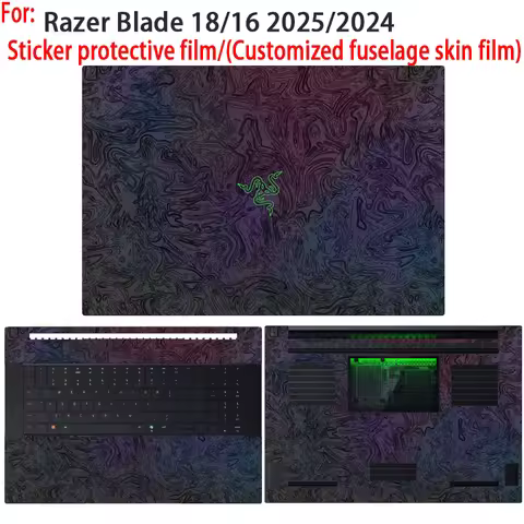 For New Razer Blade 18/16 2025/2024/2023 Sticker protective film RZ09-0529/RZ09-0528 laptop shell fi