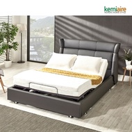 Classic chamois leather queen bed (motion bed) + latex mattress KBM-902