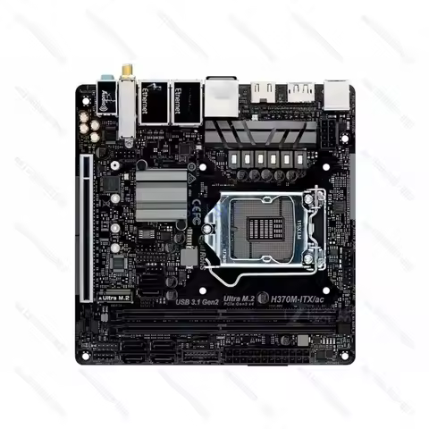 USED For ASROCK H370M-ITX/ac motherboard LGA1151 DDR4 32G DP+HDMI M-ATX tested oK