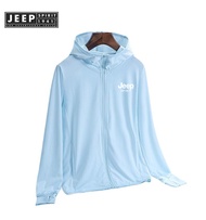 JEEP SPIRIT 1941 ESTD Mens and Womens Sunscreen Clothing UV Protection Breathable Skin Clothing Hood