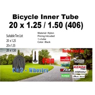 Co2 Bicycle Tube 20 x 1.25/ 1.5 (406) Schrader Av48mm