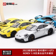 Norev Norev 1: 18 GT Silver Touring 992 Porsche 911 GT3 Alloy Car Model