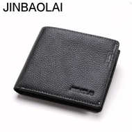 Dompet Lelaki JINBAOLAI Versi Korea Dompet Kulit Tulen Dompet Kulit Lembu Dompet Pelajar Dompet Pend