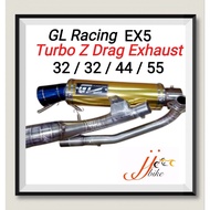 EX5 GL TURBO Z DRAG EXHAUST MUFFLER PIPE 32mm 32/32/44/55 EX5 GL RACING EXHUAST