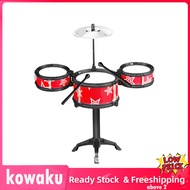 kowaku Beginners Kids Drum Set Percussion Toys with Cymbal Drumsticks Sensory Toy for Christmas Kindergarten Halloween Birthday Present
