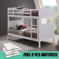 [FREE MATTRESS] NELSON DEBORAH solid wood double decker bunk bed/ ikea bed/ double decker/ katil 2 tingkat