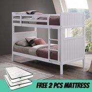 [FREE MATTRESS] NELSON DEBORAH solid wood double decker bunk bed/ ikea bed/ double decker/ katil 2 t