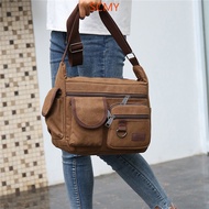 <SCHW6.26>1 Pc Shoulder Bag Crossbody Bag Men'S Leisure Bag New Canvas Men'S Shoulder Bag Large Capa