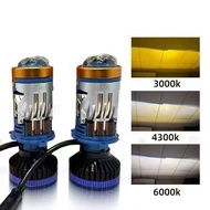 H4 Bi LED มินิโปรเจคเตอร์เลนส์ 30000LM เลเซอร์ไฟหน้ารถหลอดไฟชิป CSP CANbus ไม่มีข้อผิดพลาด 3000K 430