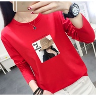 I2- Size M - 3XL Female Long Sleeved T-shirt ~ Baju Tshirt Lengan Panjang Perempuan Murah Korean Viral