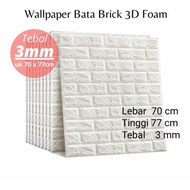 Foam Wall Wallpaper 70x77cm Minimalist Wall Cover